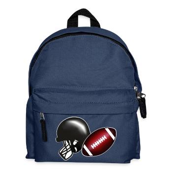 American football, football & helmet - Kids' Backpack - navy - Front