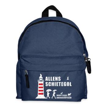 Allens Schietegol | Plattdeutsch | Norddeutsch - Kinder Rucksack - Navy - Vorne