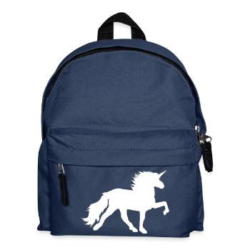 Unicorn flats white - Kids' Backpack - navy - Front