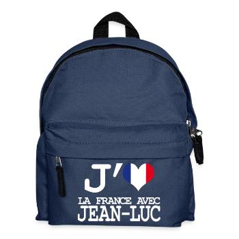 j'aime la France avec Jean Luc - Sac à dos Enfant - bleu marine - Devant