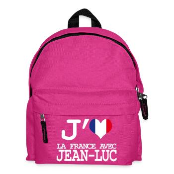 j'aime la France avec Jean Luc - Sac à dos Enfant - fuchsia - Devant