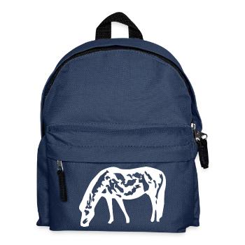 white horse white horses t-shirt gift rider - Kids' Backpack - navy - Front