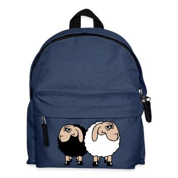 2 Sheep Look Skeptical Offended Friends Team - Kids' Backpack - navy - Front