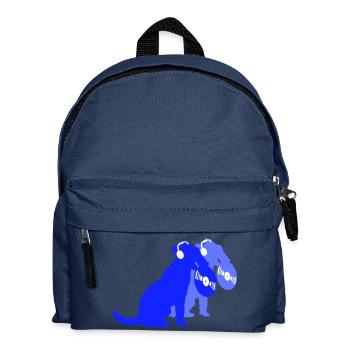 2 Hunde DJ Musik Club Disko Schallplatte Team Crew - Kinder Rucksack - Navy - Vorne