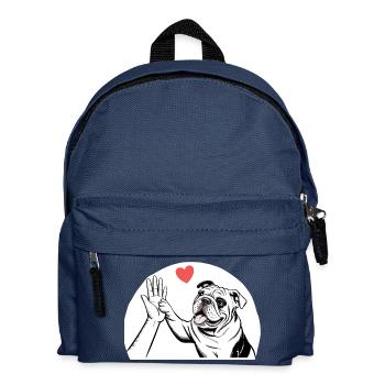 English Bulldog - Kids' Backpack - navy - Front