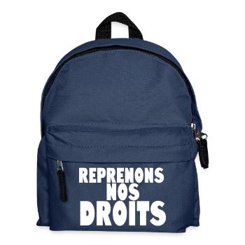 Reprenons nos doits - Sac à dos Enfant - bleu marine - Devant