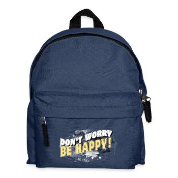 DONT WORRY BE HAPPY neg BACKGROUND stormy - Kinder Rucksack - Navy - Vorne