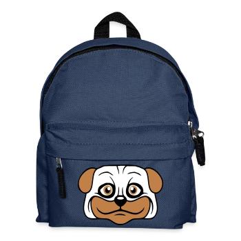 chien carlin petite bite mignonne amour heureux bande dessinée amusant - Sac à dos Enfant - bleu marine - Devant