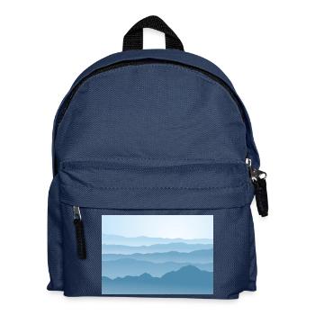 Berge in Blau - Kinder Rucksack - Navy - Vorne