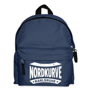Karlsruhe Nordkurve Stadion Fan Hoodie, Tasche - Kinder Rucksack - Navy - Vorne
