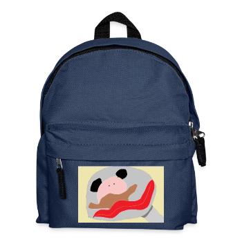Panda mit roter Zunge - Kinder Rucksack - Navy - Vorne