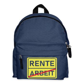 arbeit rente - Kinder Rucksack - Navy - Vorne