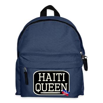 Logo d’Haïti avec un drôle de drapeau - Sac à dos Enfant - bleu marine - Devant
