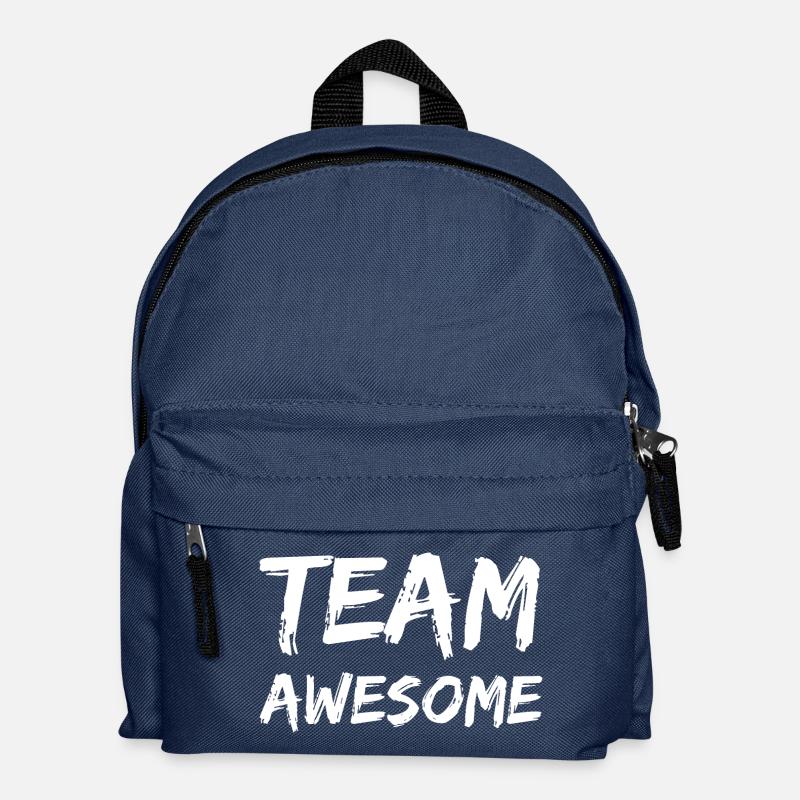 Team Awesome Schriftzug - Kinder Rucksack - Navy