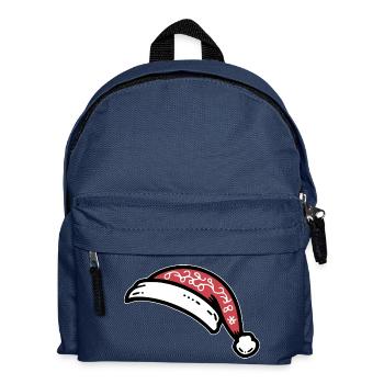 Weihnachtsmütze - Kinder Rucksack - Navy - Vorne