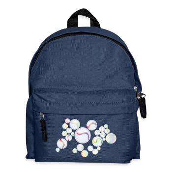 Marbles with Pattern – Shimmering Elegance - Kids' Backpack - navy - Front