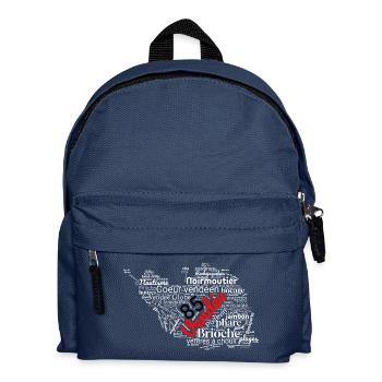 Fier d’être Vendéen – Cœur en Vendée – 85 - Sac à dos Enfant - bleu marine - Devant