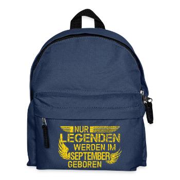 Legenden werden im September geboren - Kinder Rucksack - Navy - Vorne