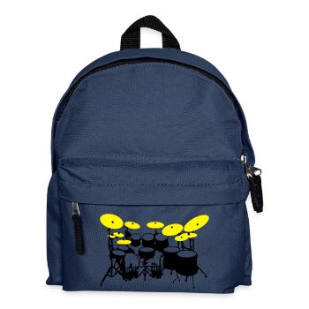 große Trommel-Kit - Kinder Rucksack - Navy - Vorne