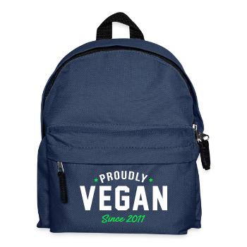 Vegan proud since 2011 proud vegan - Kids' Backpack - navy - Front