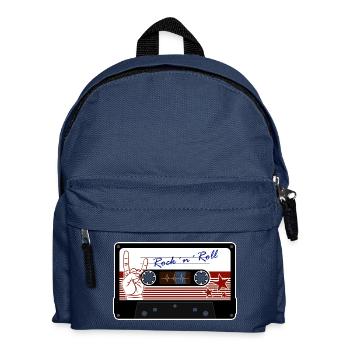 Retro Rock 'n' Roll Cassette - Kids' Backpack - navy - Front