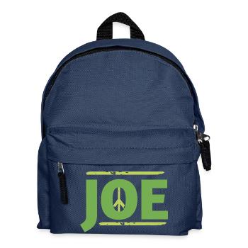 Joe in peace sign graphic - Kids' Backpack - navy - Front
