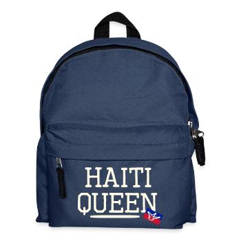 Reine d’Haïti avec un drôle de drapeau - Sac à dos Enfant - bleu marine - Devant