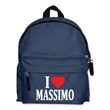 I love Massimo t-shirt gift idea t-shirt - Kids' Backpack - navy - Front