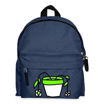 Eingegangene Blumen Blumentopf Welk Abgestorben - Kinder Rucksack - Navy - Vorne