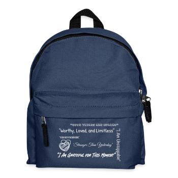 Affirmation Energy - Kids' Backpack - navy - Front