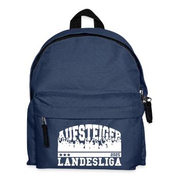 Aufsteiger 2025 Landesliga Aufstieg Fußball - Kinder Rucksack - Navy - Vorne