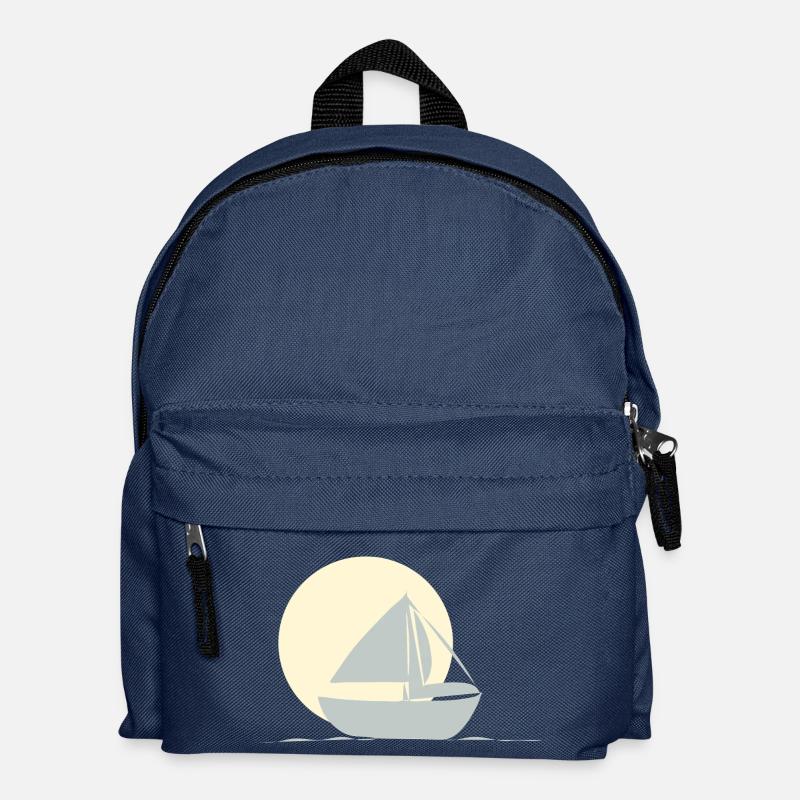 Segeln mit dem Boot - Kinder Rucksack - Navy