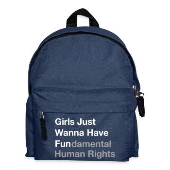 Girls just wanna have fundamental human rights - Kids' Backpack - navy - Front
