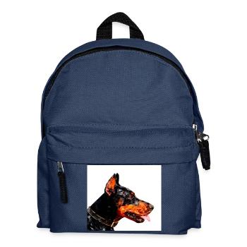Dobermann - Kinder Rucksack - Navy - Vorne