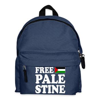 Free palestine - Kinder Rucksack - Navy - Vorne