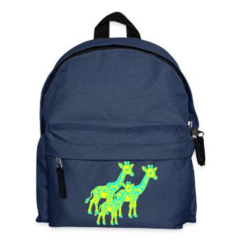 Girafe Afrique Safari Enfant Enfants Rétro Années 80 Années 90 - Sac à dos Enfant - bleu marine - Devant