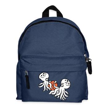 2 Octopus Basketball Play Ball Team Sport Hobby - Kids' Backpack - navy - Front