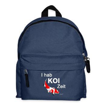 Im nächsten Leben werde ich ein Koi - Kinder Rucksack - Navy - Vorne