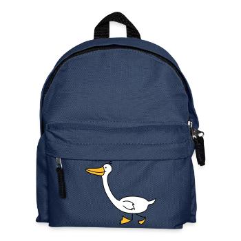 lustige Gans - Kinder Rucksack - Navy - Vorne