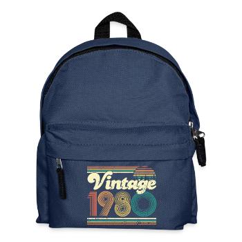 Vintage 1980 40. Geburtstag Vierzig Jahre Geschenk - Kinder Rucksack - Navy - Vorne