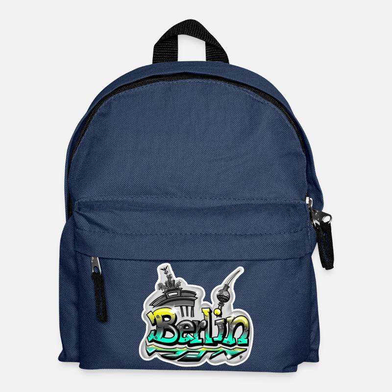 Berlin Schriftzug Graffiti - Kinder Rucksack - Navy