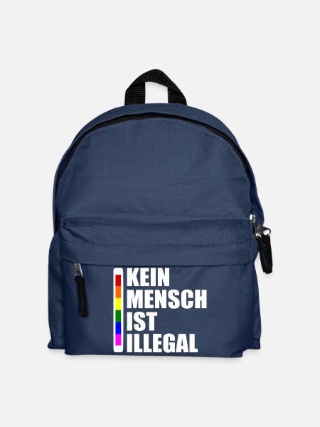 Kein mensch ist illegal - Kinder Rucksack - Navy