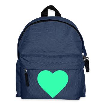 the light green heart - Kinder Rucksack - Navy - Vorne