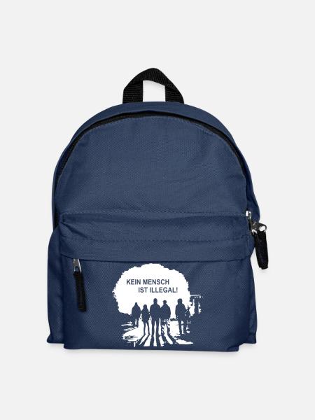 030 - kein mensch ist illegal - Kinder Rucksack - Navy