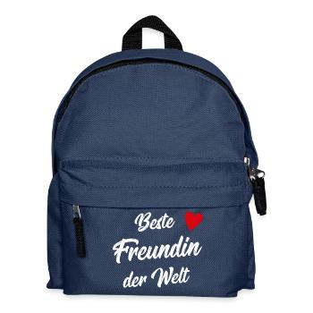 Freundin Geschenk Beste Freundin valentinstag - Kinder Rucksack - Navy - Vorne
