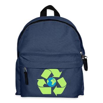 Recycling earth - Kids' Backpack - navy - Front