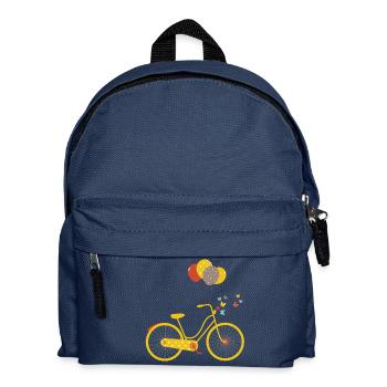 gelben Fahrrad - Kinder Rucksack - Navy - Vorne
