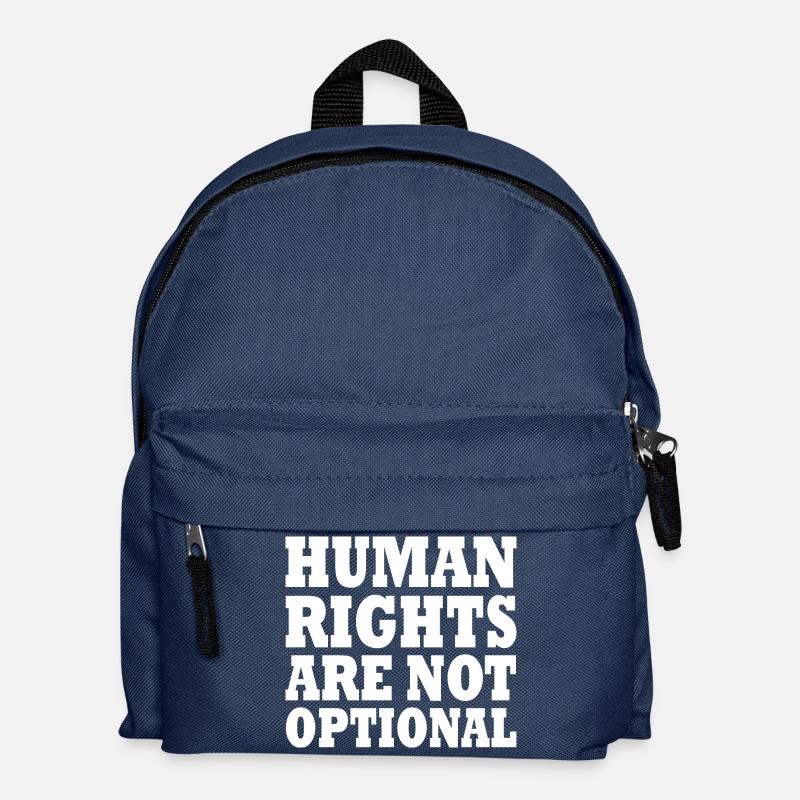 human rights are not optional - Sac à dos Enfant - bleu marine