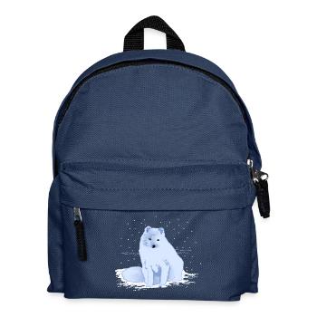 Arctic fox in the snow - Kids' Backpack - navy - Front