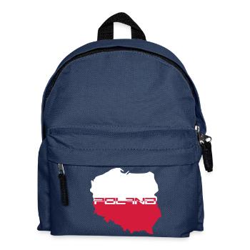 polen poland text cool karte WM text team crew tor - Kinder Rucksack - Navy - Vorne